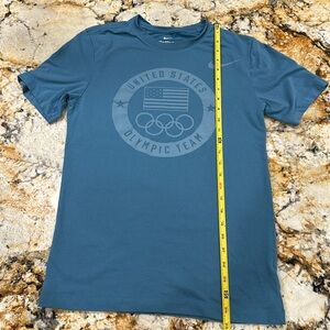 ✅Nike USA OLYMPIC TEAM SHIRT. ADULT XS. Soft- cotton/polyester. Slate/blue gray